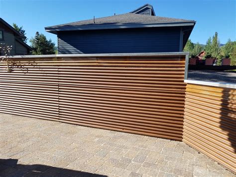 corrugated sheet metal privacy fence|using corrugated metal for fencing.